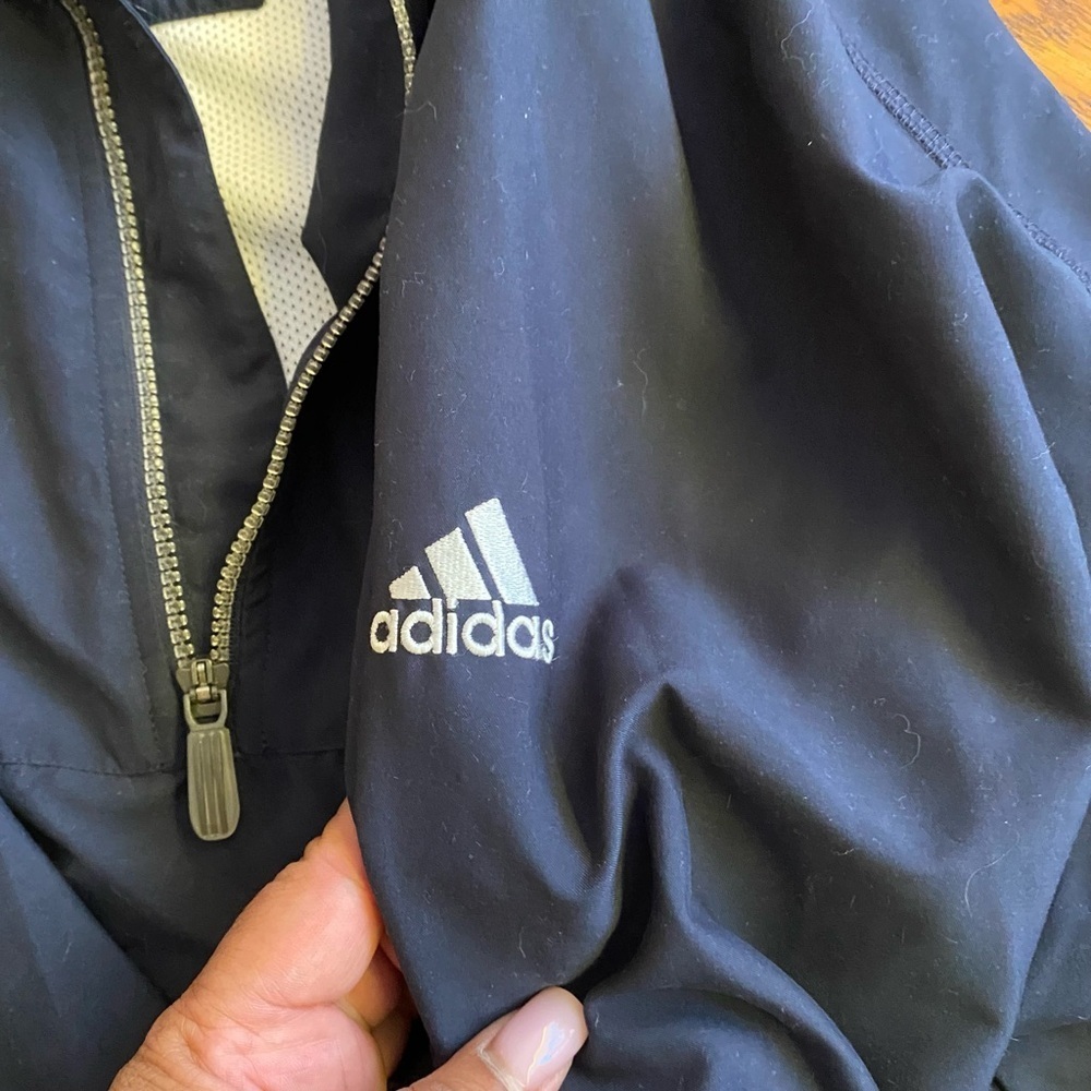 Adidas Navy Blue Pull Over Jacket - Picture 8 of 10